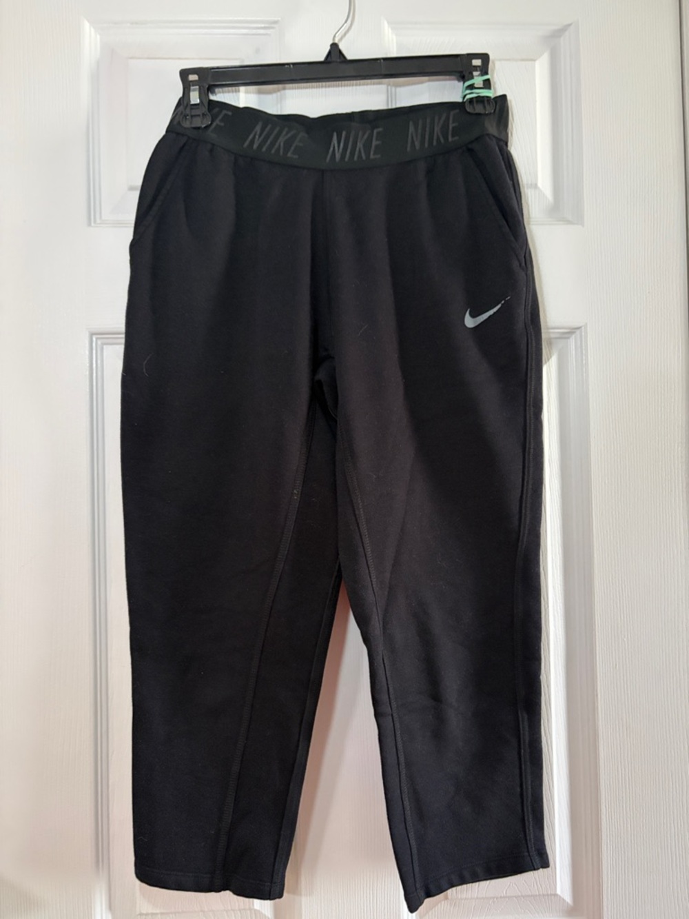 Nike Black Jogger Pants with Gray Swoosh